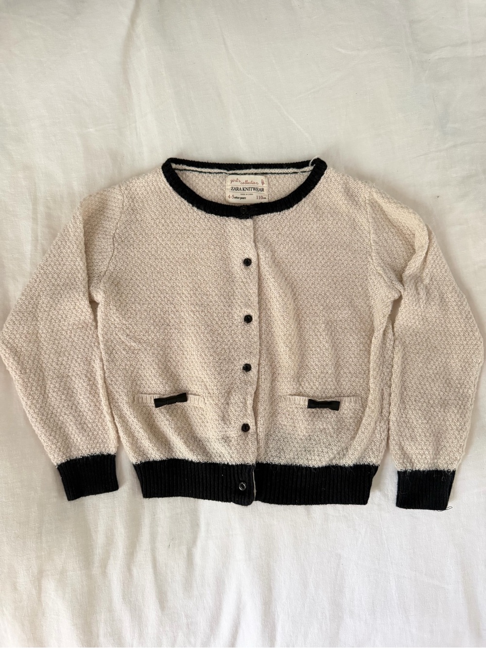 Zara Girls Cardigan - Minimalist, Wool Blend,